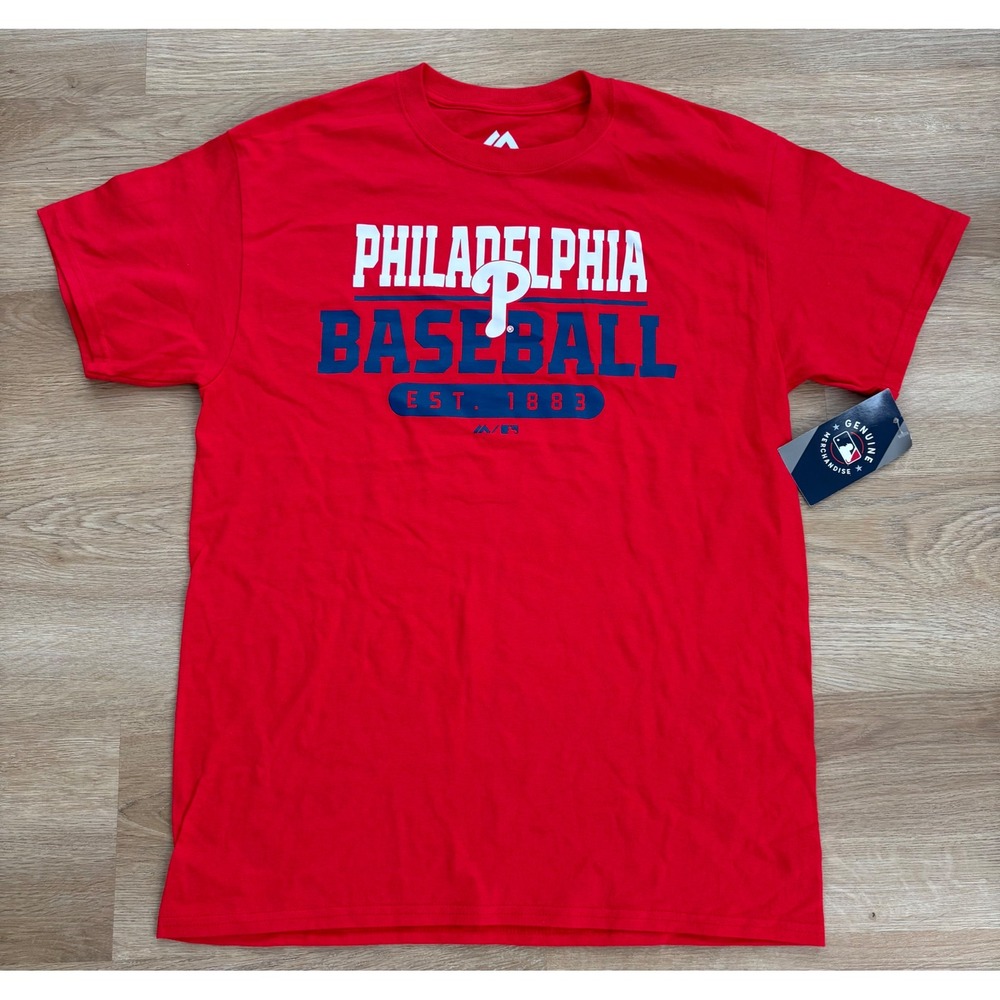 NWT Men's Majestic Philadelphia Phillies Tee - Medium - Red